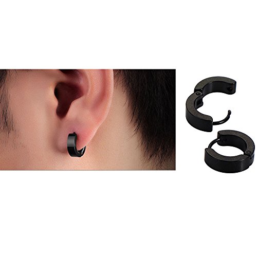 4 Pares de Pendientes Hombre Mujer Aretes Set Acero Inoxidable Pendientes Piercing Aretes de Moda 9MM