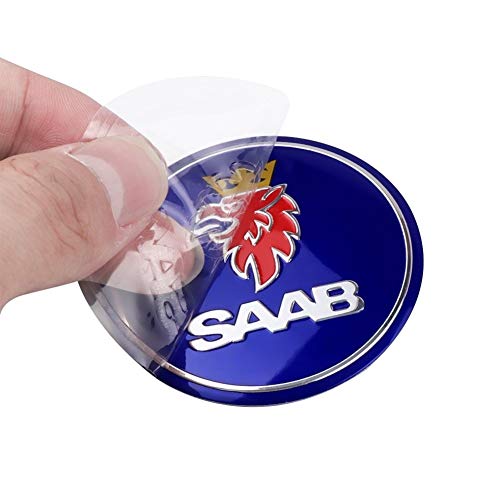 4 PC del coche del casquillo del centro de rueda Styling Cubierta del Cubo Pegatinas Placa Decoración for Saab 9-3 9-5 93 900 9000 Emblema Decal Accesorios for automóviles ( Color Name : For SAAB )