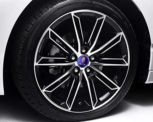 4 PC del coche del casquillo del centro de rueda Styling Cubierta del Cubo Pegatinas Placa Decoración for Saab 9-3 9-5 93 900 9000 Emblema Decal Accesorios for automóviles ( Color Name : For SAAB )