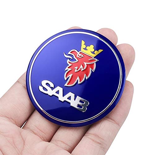 4 PC del coche del casquillo del centro de rueda Styling Cubierta del Cubo Pegatinas Placa Decoración for Saab 9-3 9-5 93 900 9000 Emblema Decal Accesorios for automóviles ( Color Name : For SAAB )