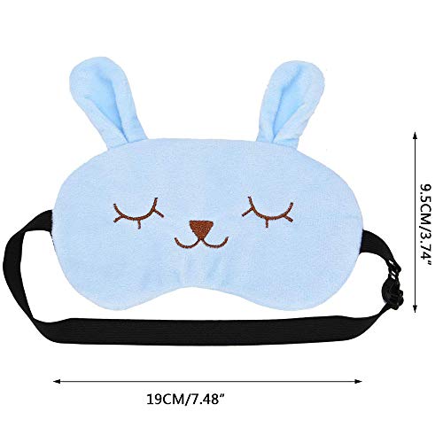 4 Piezas Animales Dormir Máscara, Animal Sueño Antifaz Viajes Resto, Ajustable Linda Ojos Antifaz para Niña Mujeres Niños(4 colores)
