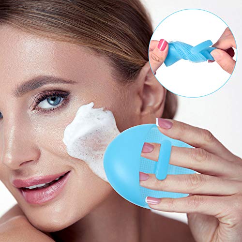 4 Piezas Pinceles de Labios Exfoliante de Silicona Herramientas Exfoliantes de Labios de Doble Cara y 4 Cepillos Exfoliante de Silicona para Fregado Facial Cepillos de Limpieza Facial