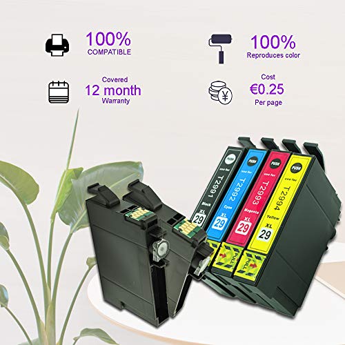 4 x caidi con nuevo Chip actualizado Epson 29 XL Cartuchos de tinta compatible con Epson Expression Home XP-332 XP-335 XP-235 XP-432 XP-435 xp-245 xp-247 xp-342 xp-345 xp-442 xp-445 XP-330