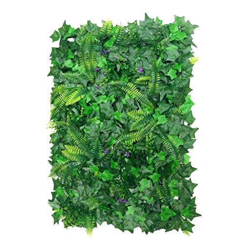 40 * 60cm Césped de Plantas Flor Hierba Hoja Enredaderas Artificiales Pared Decoración