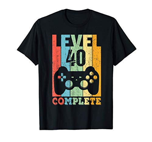 40 Años Cumpleaños Hombre Mujer Regalo Divertido Level 40 Camiseta