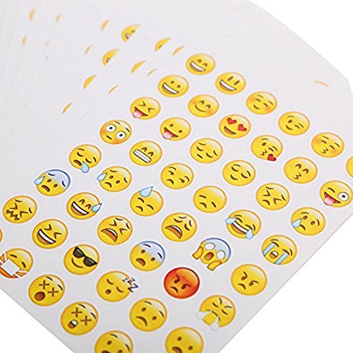 40 hojas de pegatinas caras risas aptas para decorar teléfonos móviles portátiles notebooks | para tarjetas de regalo Decoración en forma de divertidos | coloridas y divertidas | Juguetes niños