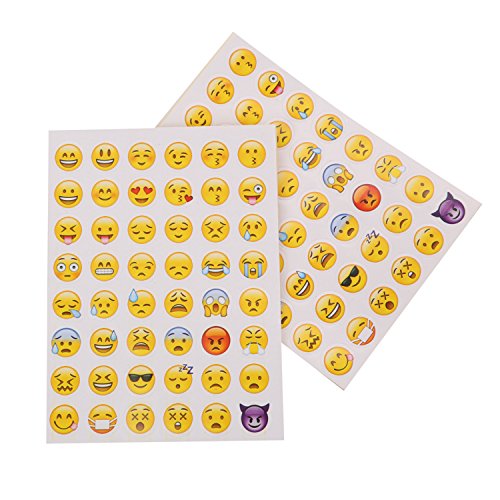 40 hojas de pegatinas caras risas aptas para decorar teléfonos móviles portátiles notebooks | para tarjetas de regalo Decoración en forma de divertidos | coloridas y divertidas | Juguetes niños