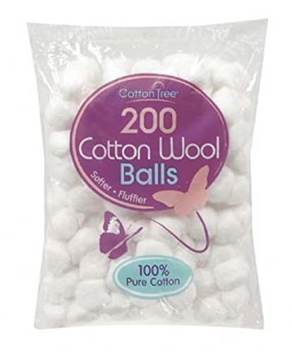400 Cotton Wool Balls - 2 Packs of 200 by Cotton Tree