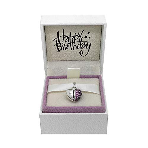 40th feliz cumpleaños Charm con forma de corazón abalorios para mujer pandora charm pulsera - Plata de ley 925 dijes - 40 º