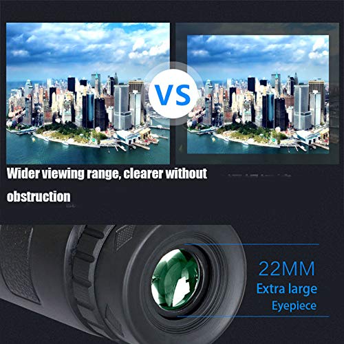 40x60 HD Telescopio Monocular,Impermeable y Antivaho Monoculares de Largo Alcance para Movil con Trípode y Adaptador para Smartphone para Observación de Aves Caza Conciertos Viaje