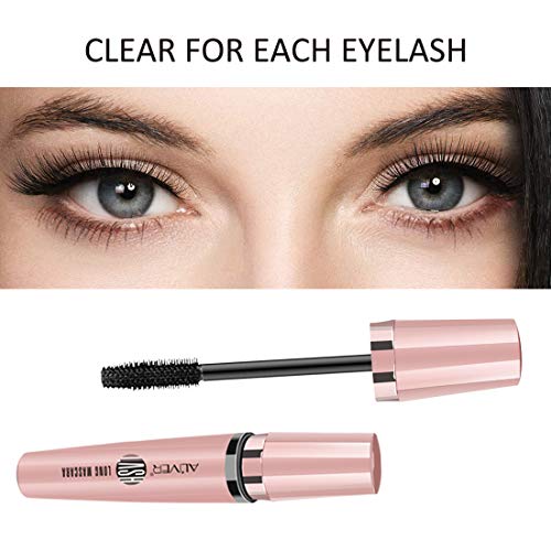 4D Silk Faserpeitsche Mascara wasserdicht, Luxuriös längere, dickere, voluminöse Wimpern, langlebige, dramatische Verlängerung, wischfest, dramatische Verlängerung