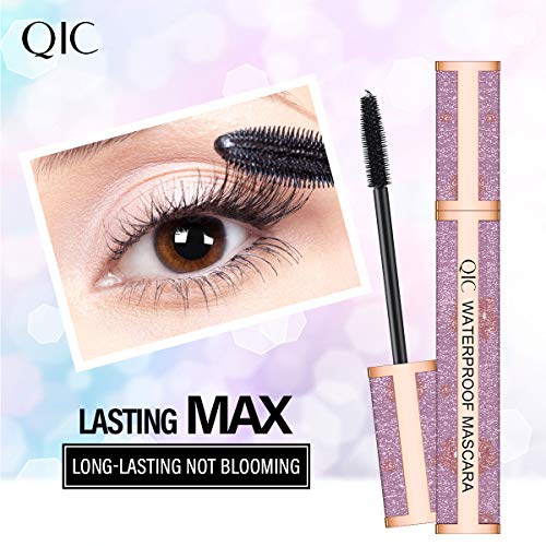 4D Silk Fiber Lash Mascara, Fiber Mascara, Waterproof Mascara, Natural Thick Thickening and Alargamiento Mascara Durando todo el día.