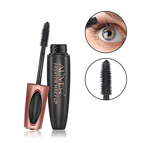 4D Silk Fiber Lash Mascara Impermeable Extra Long Lash Volumen Más Grueso Sin Grumos Larga Duración Todo el Día Lujosas Pestañas Negro