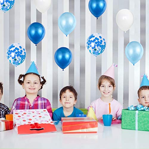 4er Cumpleaños Bebe Globos Decoracion, Cumpleaños 4 Año Bebe Niño, Globos Numeros 4 Decoracion, Globos de Confeti de Latex Boy Ballon Party Cumpleaños 4 Año