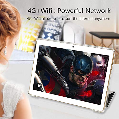 4G LTE Tablet 10 Pulgadas YOTOPT - Android 9.0, 4GB RAM y 64GB ROM, GPS/Bluetooth/WiFi Soporte (Blanco)