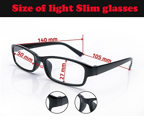 4sold Gafas de Lectura Presbicia Vista Cansada - (Pack 5) Graduadas fde 0.5 a 4.00 Dioptrías Montura de Pasta Azul Marrón Negra Carey Diseño Moda Hombre Mujer Unisex Lentes de Aumento (Black, 0.75)