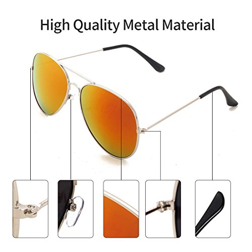 4sold Gafas de sol polarizadas de estilo para niño en muchos colores, gafas de sol infantiles unisex estilo Silver Frame Silver Polarized Mirror (silver)