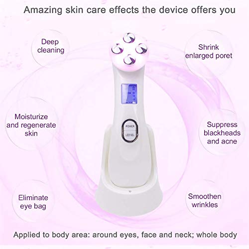 5 en 1 Máscara LED Face, Máquina de apriete Radio mesoterapia, La electroporación Facial de Belleza Frecuencia de Radio Pen LED de fotones rejuvenecimiento de la Piel Remover Arrugas