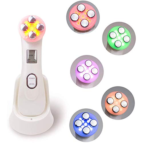 5 en 1 Máscara LED Face, Máquina de apriete Radio mesoterapia, La electroporación Facial de Belleza Frecuencia de Radio Pen LED de fotones rejuvenecimiento de la Piel Remover Arrugas