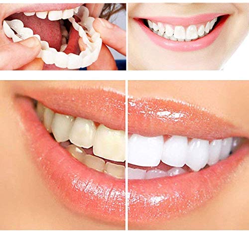 5 Pares Tirantes Carillas Dentadura Postiza Falso Dientes A Hacer Blanco Diente Hermosa Ordenado con Caja 8 Agujeros En Los Superior Dientes Y 6 6 Agujeros En Los Inferior Dientes