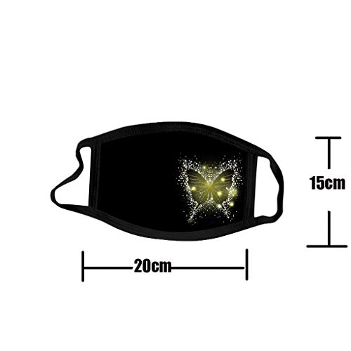 5 Piezas | DiseñO De Ropa De Mujer | ImpresióN De Moda De Mariposa | Ma`scara Lavable, A Prueba De Polvo Y CóModo