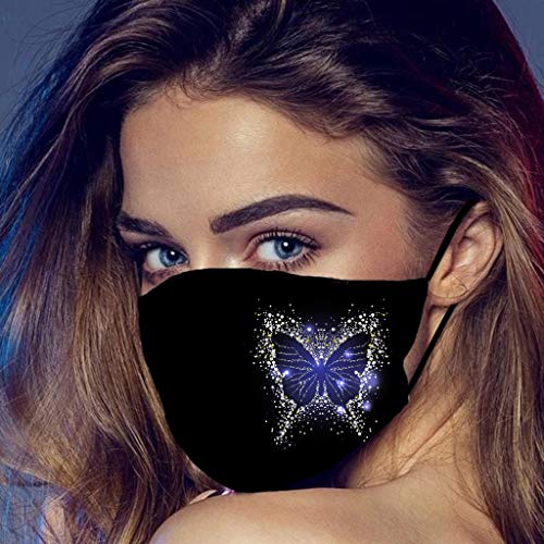 5 Piezas | DiseñO De Ropa De Mujer | ImpresióN De Moda De Mariposa | Ma`scara Lavable, A Prueba De Polvo Y CóModo