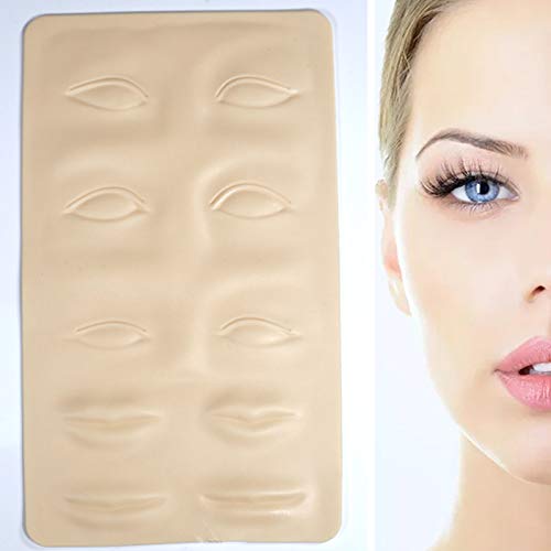 5 piezas tatuaje simulación piel cejas faciales ojo labio tatuaje práctica simulación de silicona tatuaje práctica piel