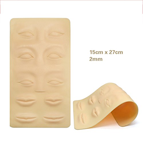 5 piezas tatuaje simulación piel cejas faciales ojo labio tatuaje práctica simulación de silicona tatuaje práctica piel