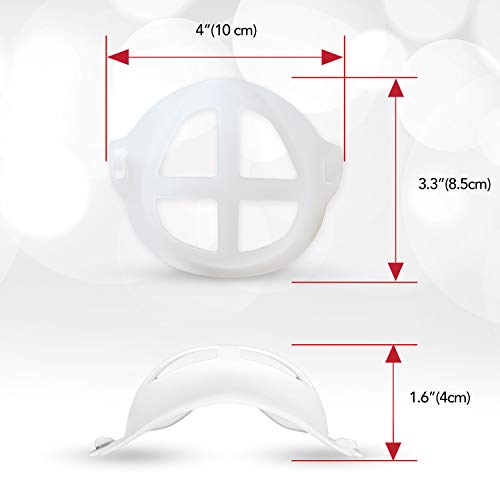 [5 unidades] máscara 3D soporte de máscara interior marco de apoyo para un uso cómodo mantener la tela fuera de la boca ayuda a respirar suavemente maquillaje ahorrador, DIY reutilizable lavable