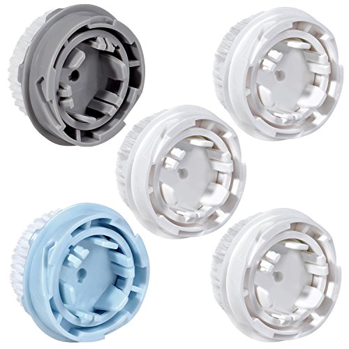 5 x cabezas de cepillo E-Cron. Cabezal de cepillo compatible para la limpieza facial para la piel sensible (Sensitive), Normal, delicado (Delicate), poros profundos (Deep Pore) y acne(Acne) de Clarisonic. …