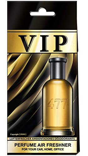 5 x Caribi VIP coche, hogar o oficina ambientador con fragancia de Parfume № 737 – Thierry Mugler "Alien"