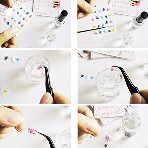 50 láminas de transferencia con agua para decoración de uñas, varios diseños mezclados, uñas artísticas