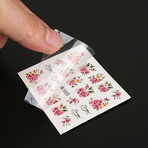 50 láminas de transferencia con agua para decoración de uñas, varios diseños mezclados, uñas artísticas