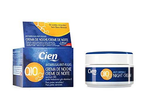 50 ml Crema de Noche Antiarrugas Q10 - con Q10, ácido hialurónico y vitamina E - para pieles sensibles