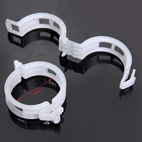 50 PCS Soporte de Plantas Clips de jardín para hortalizas de Vid, Tomate Enrejado Clips, Hace hortalizas de jardín para Crecer verticalmente y más Saludable (Blanco)