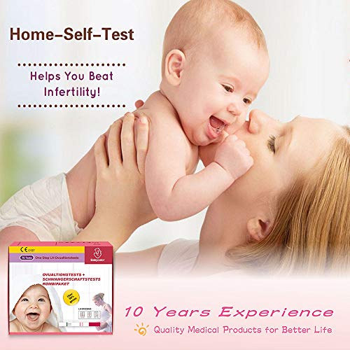 50 Pruebas de Ovulación 20 mIU/ml y 20 Tests de Embarazo 10mIU/ml -Babycolor