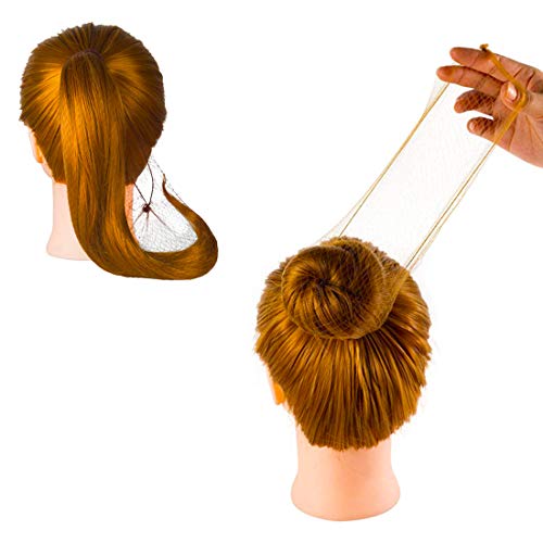 50 redecillas de pelo invisibles de malla (rubia) para bailarina de ballet, gimnasia, horseriding, chef, enfermera