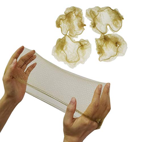 50 redecillas de pelo invisibles de malla (rubia) para bailarina de ballet, gimnasia, horseriding, chef, enfermera