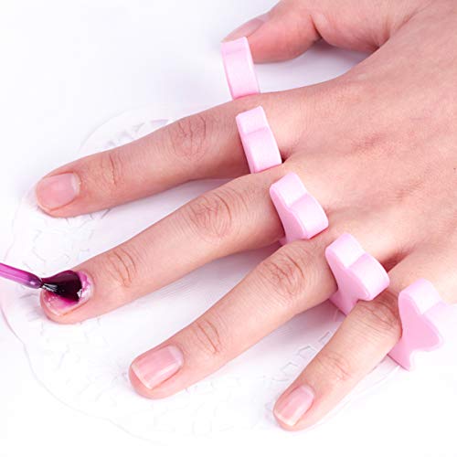 50 unids Espuma suave Esponja Separadores del dedo Dividir Esponja suave Dedo Divisor Espaciador Nail Art Manicura Pedicura Herramientas Gel Polaco Revestimiento Pintura Pedicura Manicura Accesorios H