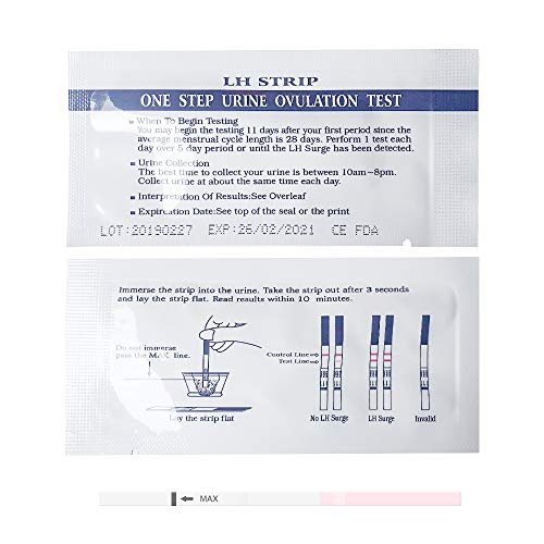 50 x 25mIU/ml Test Ovulacion Ultrasensibles PT500 Pruebas de Ovulacion y Embarazo Dragoskandia