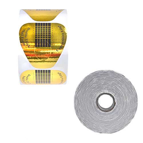 500 Pegatinas Adhesivas de Extensión de Uñas En Forma de Corazón Kare & Kind - Molde Francés para las Uñas - Para Extensiones de uñas Acrílicas, Gel UV, PolyGel - Utilizadas por Manicuristas