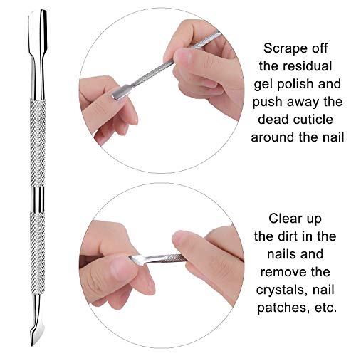 500 Piezas Dama Francés Estilo Acrílico Artificial Puntas de Uñas con Acrílico Cortaúñas, Removedor de Cutícula y Lima de Uñas para Mujeres Niñas (10 Tamaños)