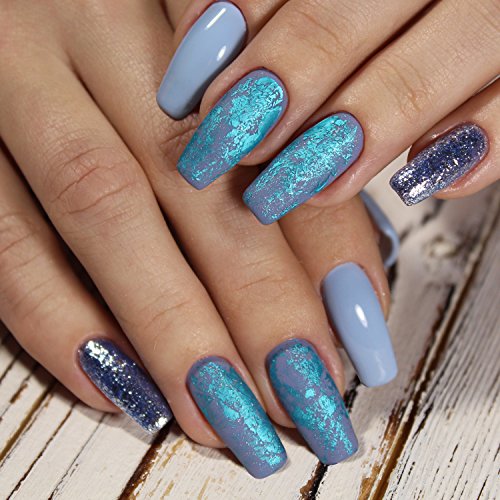 500 Piezas de Uña Larga de Bailarina en Forma de Ataúd Puntas de Uñas Falsas de Acrílico, 10 Tamaños y Color Natural