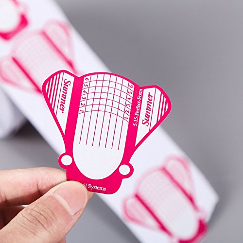 500 Piezas Moldes Uñas,Guía de Extensión de Uñas,Etiqueta de Formas de Arte de Uñas, extensión de uñas profesional para extensiones de gel acrílico o UV