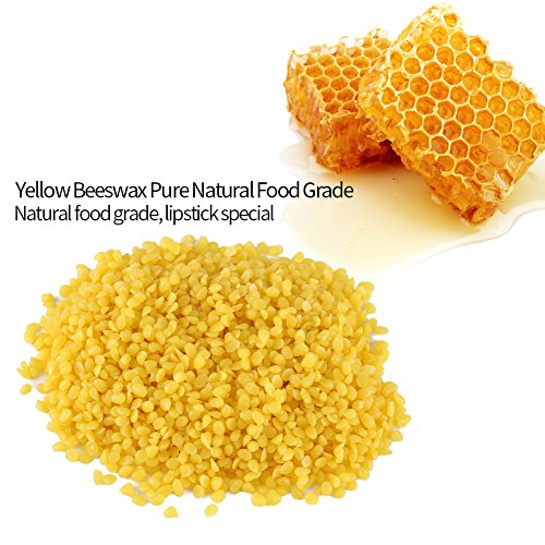50g Amarillo Calidad Alimentaria Pure cera de abeja Natural Cosméticos Materiales Ideal para DIY Bálsamo labial Recetas Lociones Corporales Lociones Desodorantes