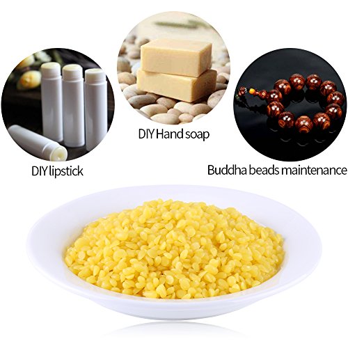 50g Amarillo Calidad Alimentaria Pure cera de abeja Natural Cosméticos Materiales Ideal para DIY Bálsamo labial Recetas Lociones Corporales Lociones Desodorantes
