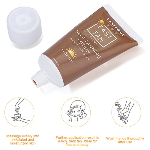 50ml Self Tanner Loción Autobronceadora Bronce Self Sun Tan Enhancer Crema Bronceadora Natural Bronzer Bronceador Bronceador para Cuerpo y Rostro