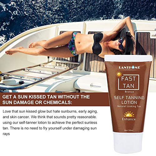 50ml Self Tanner Loción Autobronceadora Bronce Self Sun Tan Enhancer Crema Bronceadora Natural Bronzer Bronceador Bronceador para Cuerpo y Rostro