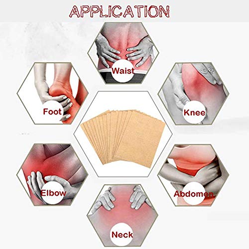 50pcs Lymphatic Detox Healing Ginger Patch Fever Stickers Herbal Ginger Parche Caliente Almohadillas Para Aliviar El Dolor Para El Cuello,Abdomen,Cara,Rodillas,Pies,Espalda,Hombros,Cintura