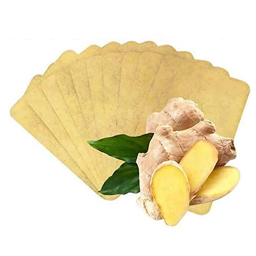50pcs Lymphatic Detox Healing Ginger Patch Fever Stickers Herbal Ginger Parche Caliente Almohadillas Para Aliviar El Dolor Para El Cuello,Abdomen,Cara,Rodillas,Pies,Espalda,Hombros,Cintura